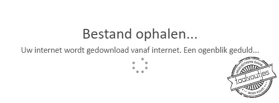 Kun je lang wachten.