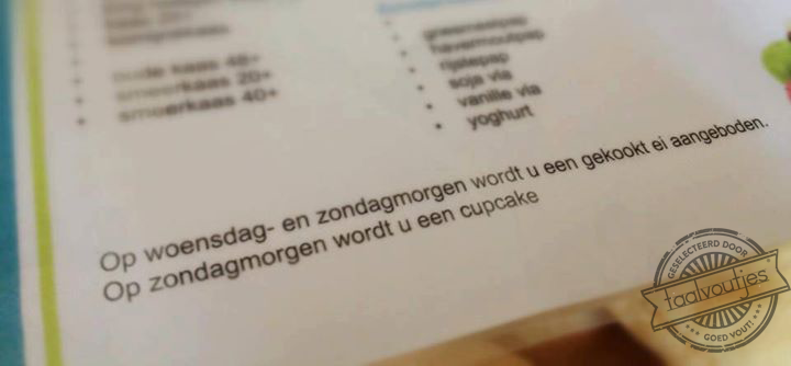 Hopelijk word je 's middags wel weer normaal!