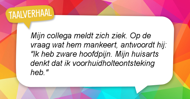 Een pijnlijke verspreking.