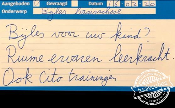 Voor bijles op maat.