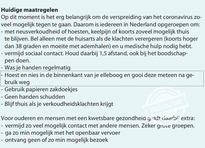 Bij voorkeur in een goed afsluitbare prullenbak.