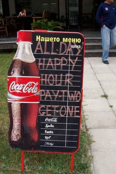 Happy hour voor de kroegbaas zeker