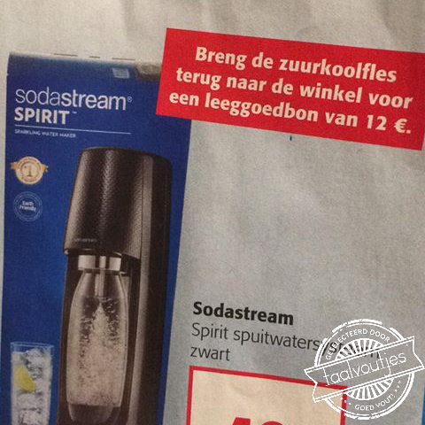 Voor water met een smaakje.
