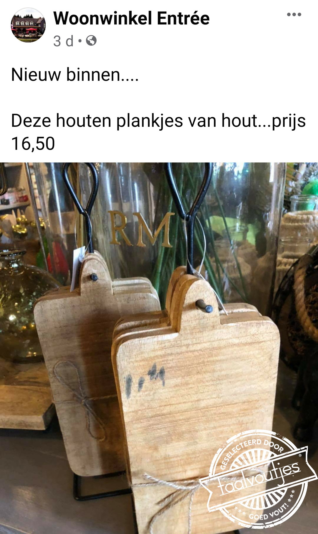 Je verwacht het niet.