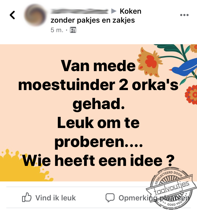 Misschien een beetje water geven?