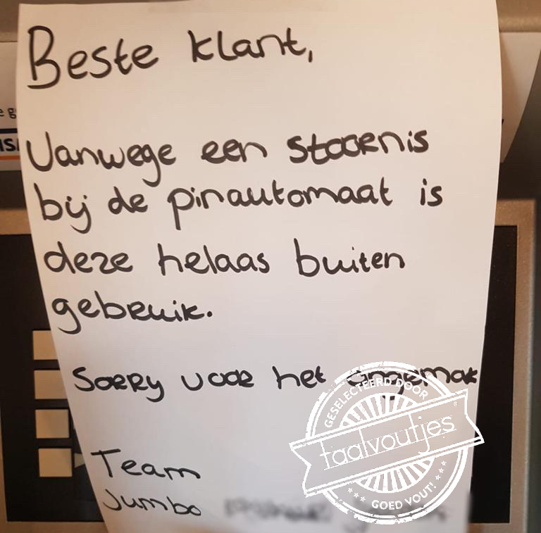 Hij weigert opname.