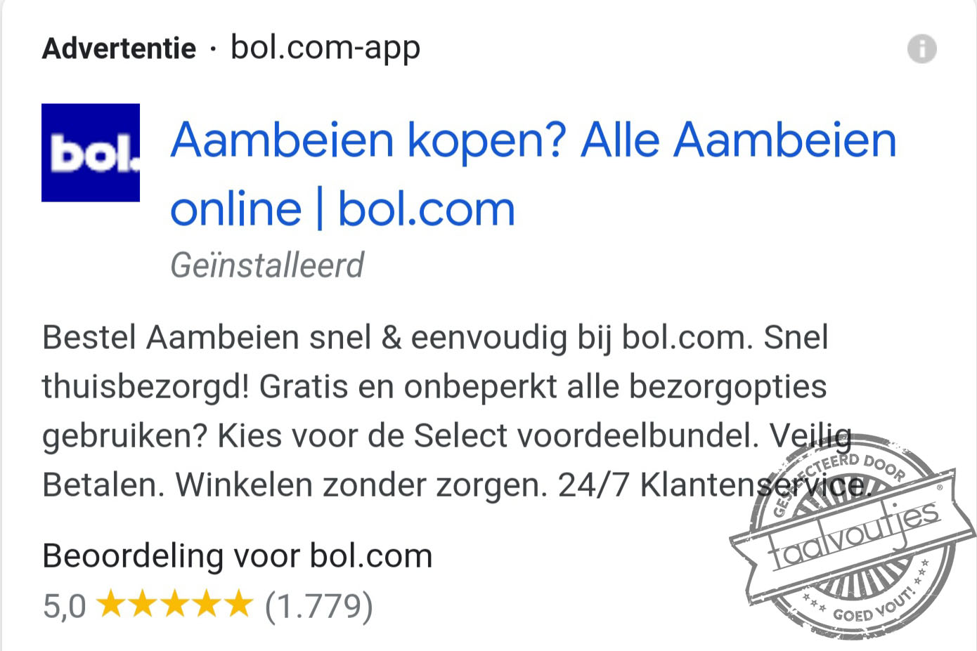 Kerstcadeau voor de schoonmoeder.