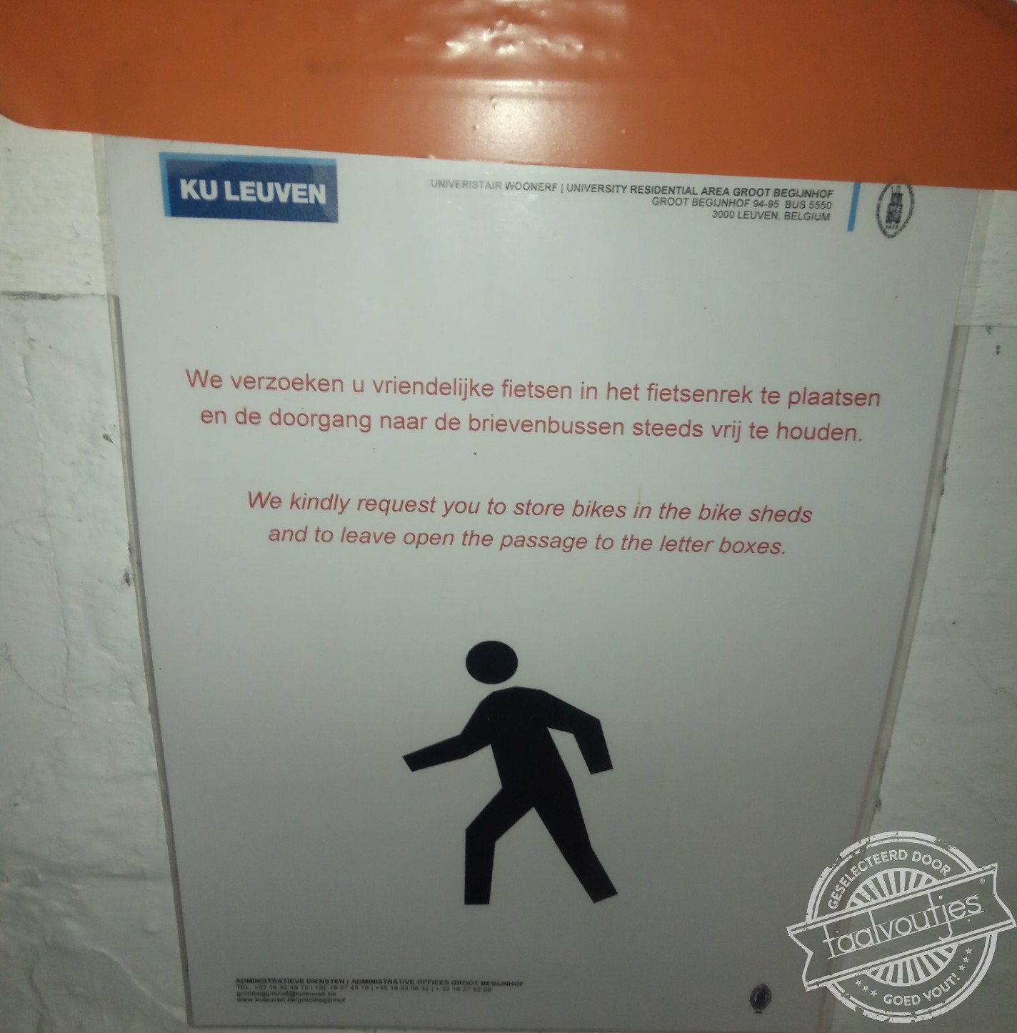 Alle asociale moeten buiten blijven.