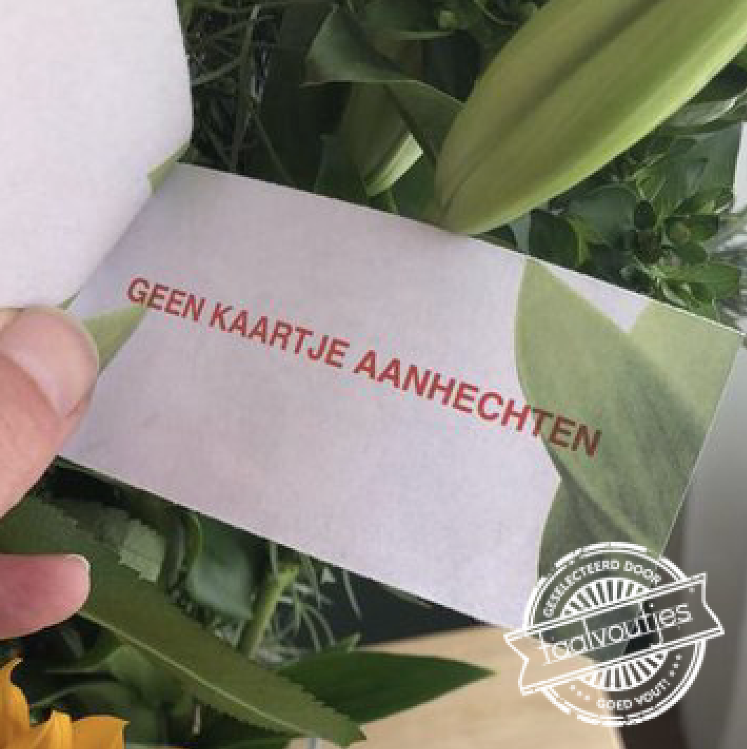 Je had maar één taak.