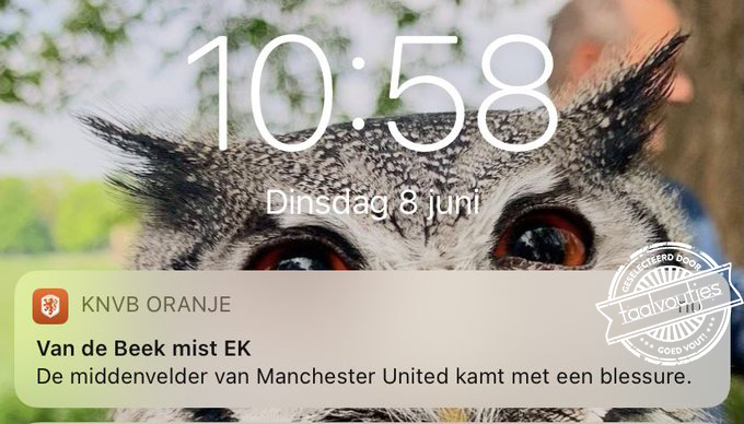 Dat krijg je van al dat koppen.