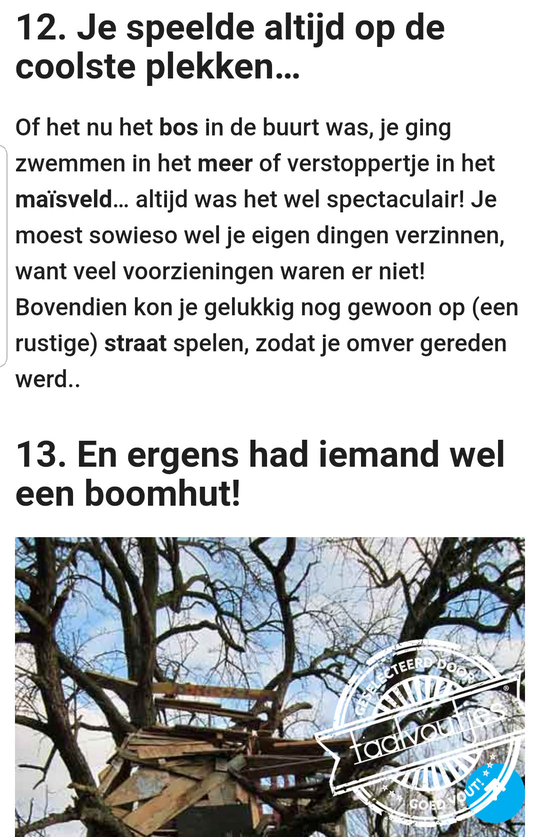 Vroeger was alles beter.