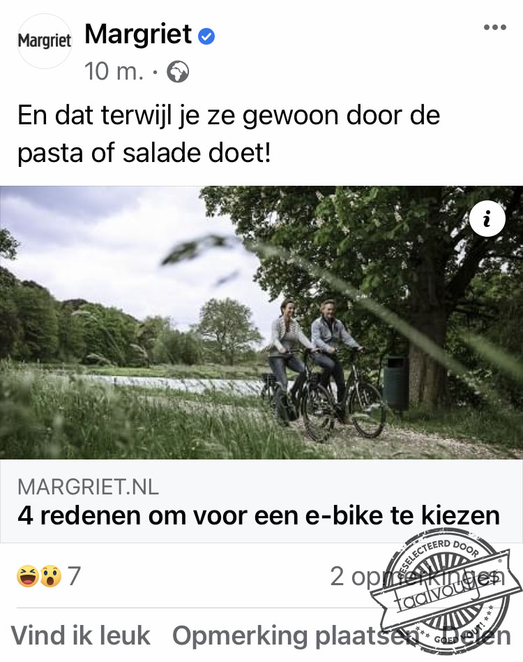 Als je ijzertekort hebt.