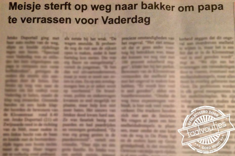 Zag-ie inderdaad vast niet aankomen ...