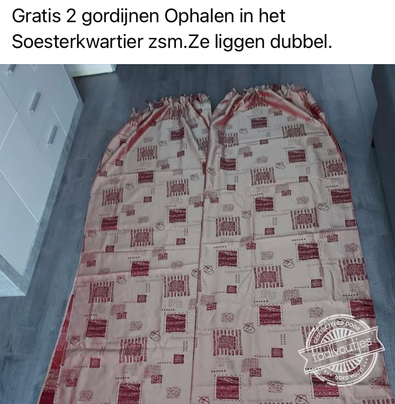 Zolang ze maar niet in een scheur liggen.