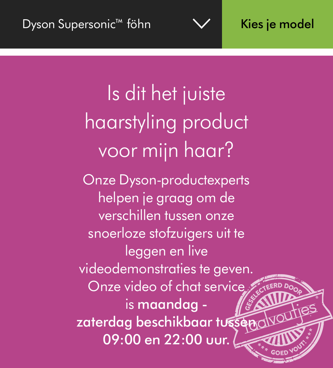 Da's pech, haar weg.