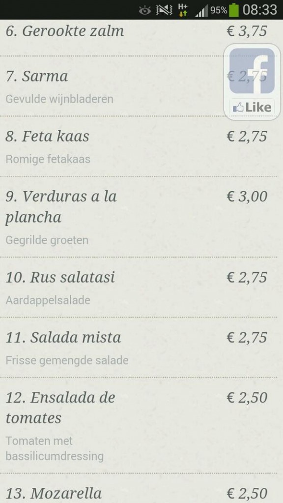 De mozarella doet de bassillicum de groeten