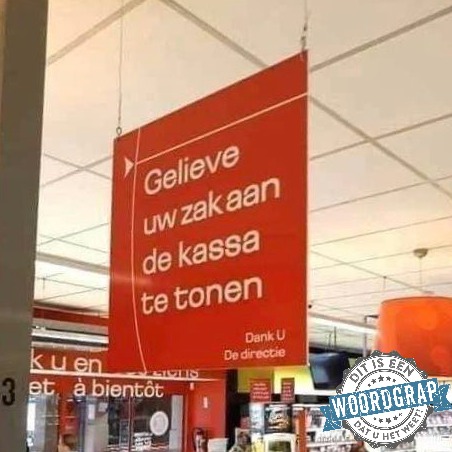 Wel een beetje discreet.