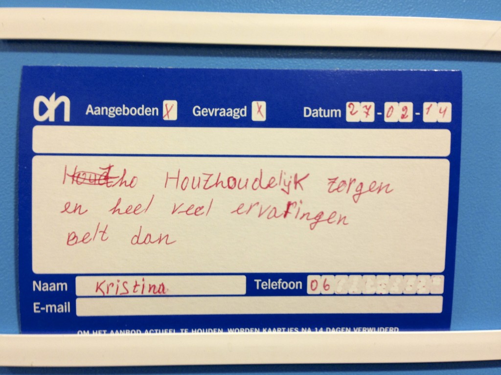 Gelukkig heeft ze daar wel ervaring in