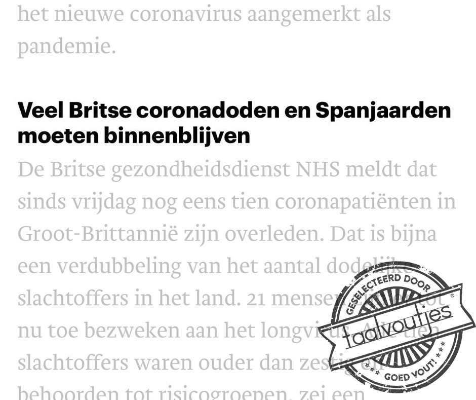 Hopelijk niet samen?