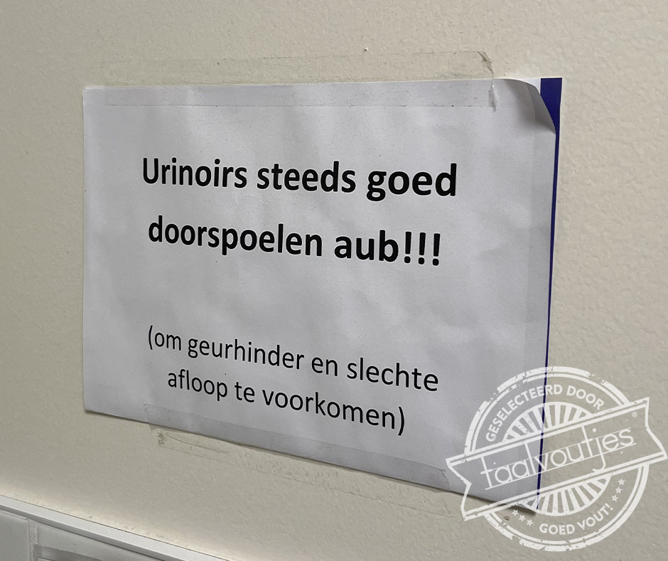 Geen gezeik achteraf.