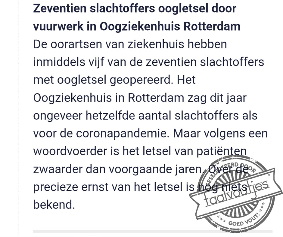 Wordt je ineens een oor aangenaaid.