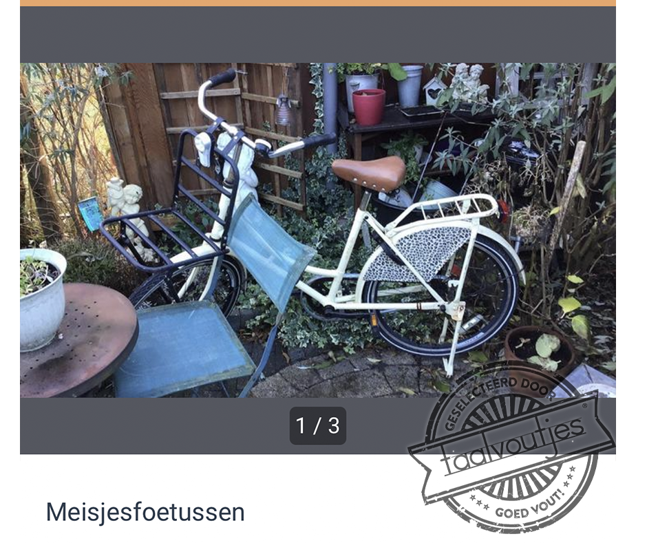 Fietsend de baarmoeder uit.