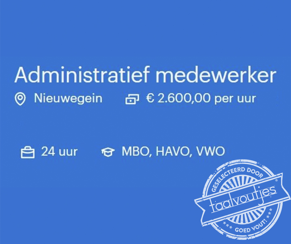 Kan dat ook fulltime?