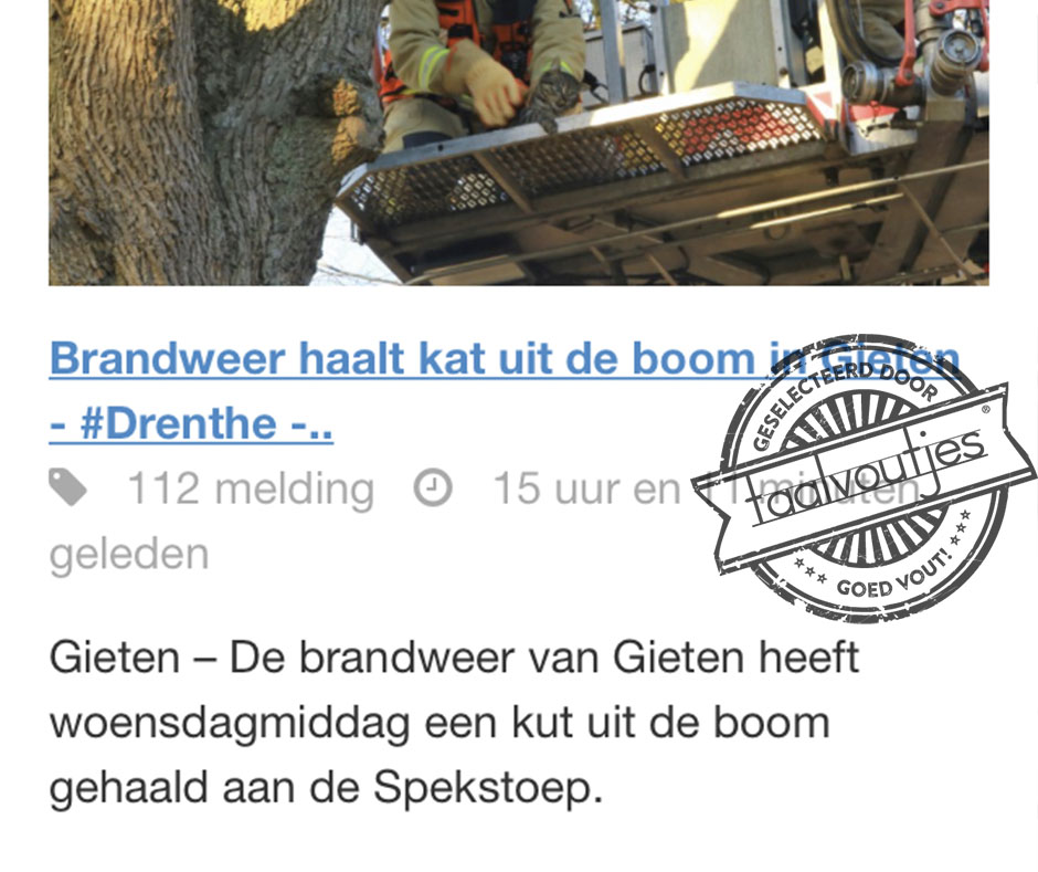 Om vervolgens flink voor paal te staan.