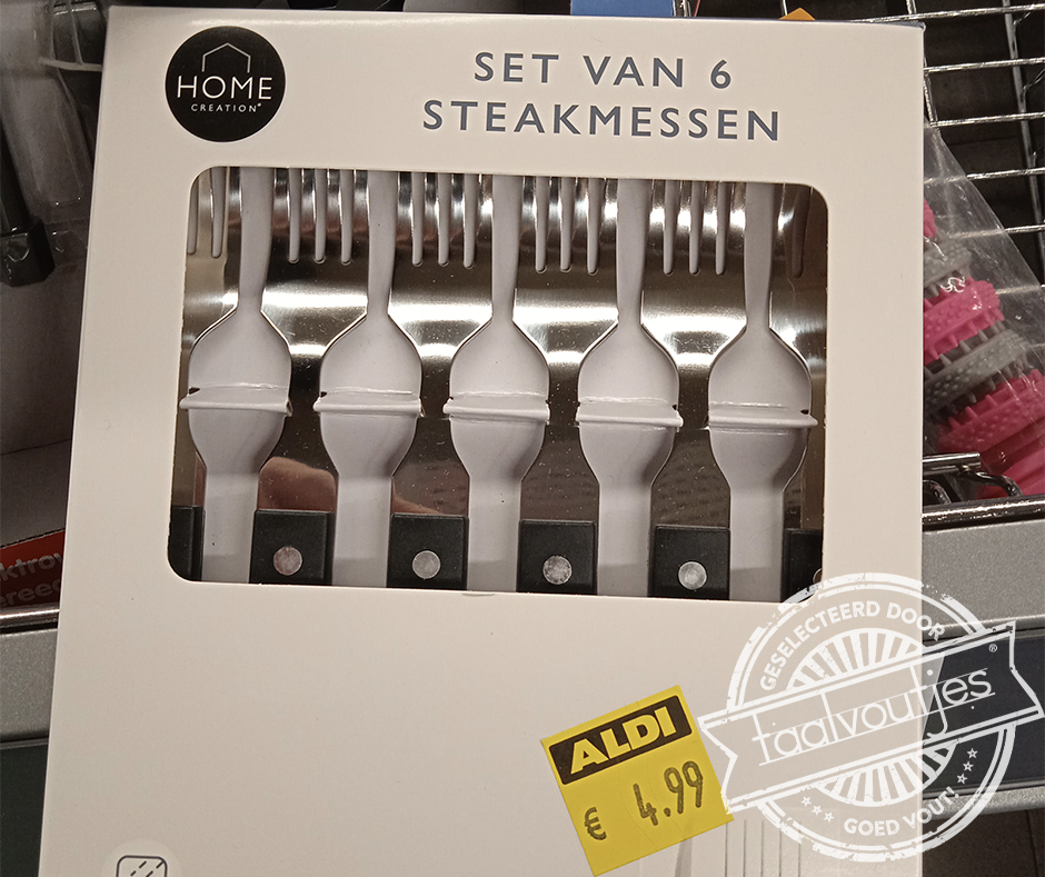 Ork ork ork, steak eet je met een ...