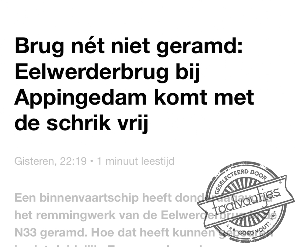Hij ging er bijna aan onderdoor.