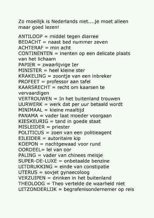 Ja, zo kan het natuurlijk ook.