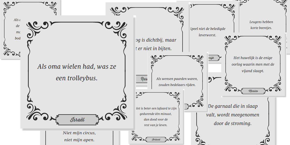 Top 10 favoriete buitenlandse spreekwoorden