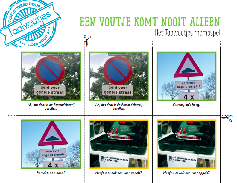 Download gratis het Taalvoutjes-memospel