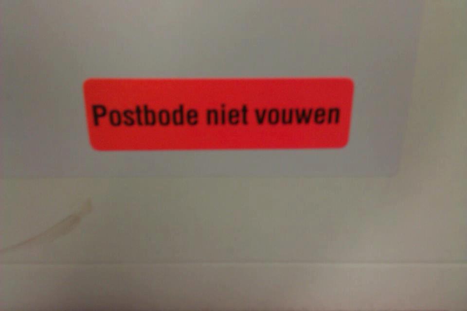 Zo flexibel is de postbode toch niet?