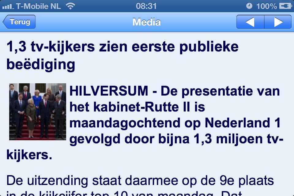 De beëdiging was niet echt populair