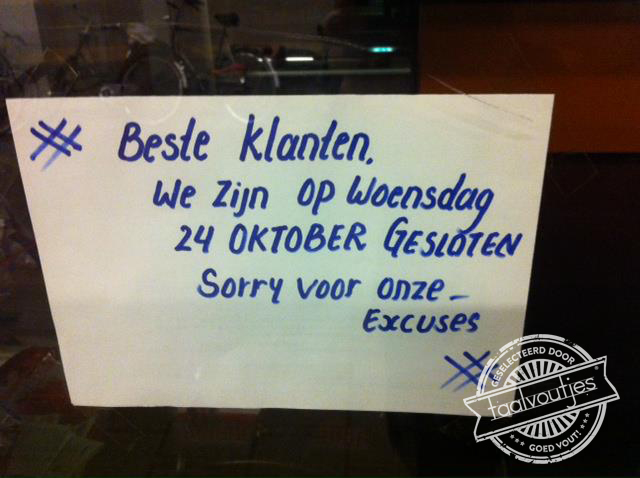 Zo irritant altijd, die excuses...