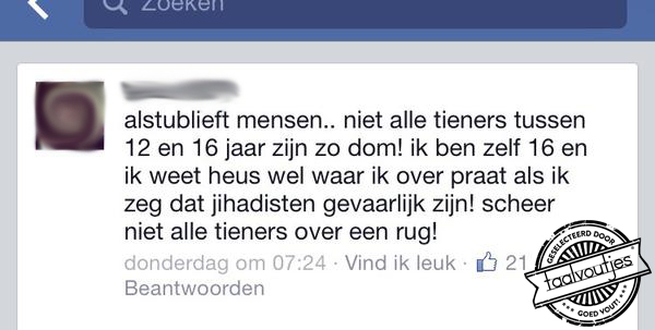 Ik krab me nog even achter de kiezen.