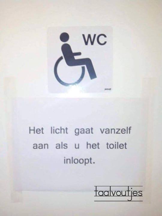 2. Dan maar in het donker plassen