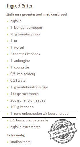 Let op: dit gerecht is niet halal!