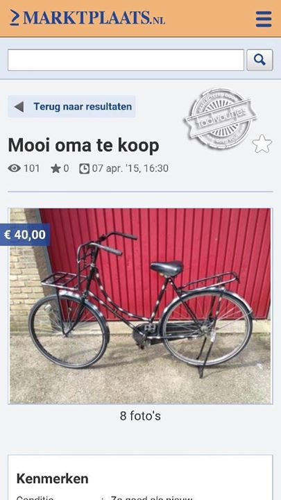 Op een oude fiets moet je het leren